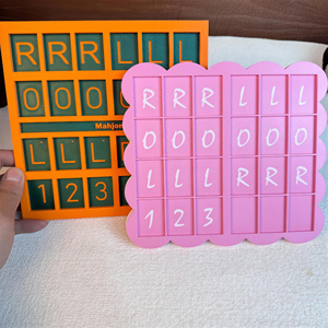Tavola di Pratica per Mahjong Stampata in 3D, Vassoio per l'Ordinamento delle Tessere Numerate LR, Piastra di Posizionamento per l'Allenamento dei Principianti - Product Image 3