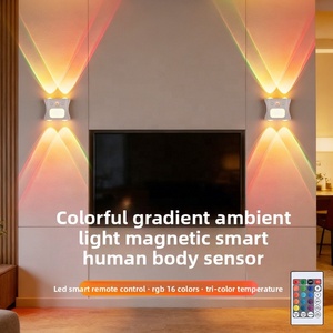 Lampada Notturna Intelligente con Sensore di Movimento, Luce Atmosferica RGB Sfumata, Ricaricabile, Lampada da Parete LED con Attrazione Magnetica - Product Image 3