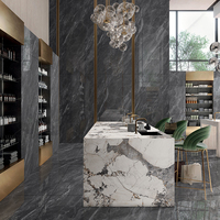 Carreaux de sol en porcelaine effet marbre brillant 600x1200mm, épaisseur 9mm, antidérapants, pour salle de bain, salle à manger, villa, bar, KTV, usage commercial