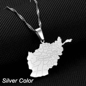 Meisai Jewelry, una vasta gamma di collane con ciondoli a forma di mappa di città provenienti dall'Europa e dall'America, è una collana in acciaio inossidabile. - Product Image 2