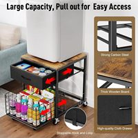 Vente en gros Mini table de réfrigérateur pour boissons à hauteur réglable Mini support de réfrigérateur pour cuisine maison