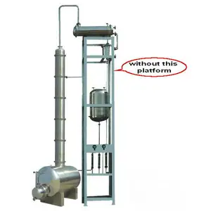 Destilar 95% alcohol metanol destilación de etanol Torre de fraccionamiento de alcohol de acero inoxidable