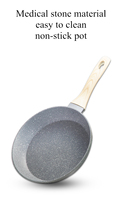 Ensemble de casseroles et poêles antiadhésives 4 pièces en granit avec couvercles en verre borosilicate pour cuisinières à induction et à gaz, idéal pour la cuisine quotidienne à la maison