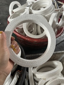 ปะเก็นซีลวงแหวนสำหรับบรรจุของต่อมไฟเบอร์ใยหินฟรีคาร์บอนไฟเบอร์ + PTFE