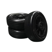 Roues en polyuréthane pleines de 6 pouces résistantes à l'usure, noires, marque HEXIN, pour scooters électriques pour personnes âgées, directement de l'usine