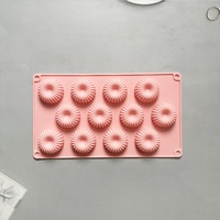 12 Cavity Flower Shaped Donut Silikon form Fondant Kuchen form DIY Schokolade Backwerk zeuge Kuchen Dekoration Zubehör Back geschirr