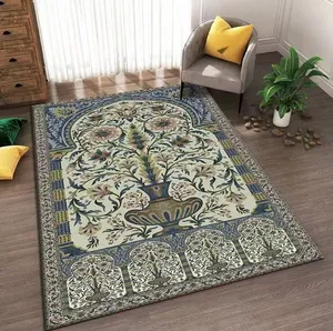 Custom Design High Quality Anti Slip Prayer Mat Plain Muslim Cushioning Foldable Large 150 Cm Digital Prayer Mat