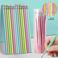 Crayons HB noirs promotionnels YUCHUAN Y622 Modèle 003 en bois de Nanmu élégants, personnalisables avec logo, corps hexagonal en bois, impression numérique gratuite
