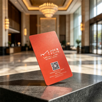 Impression personnalisée de cartes-clés d'hôtel, carte à puce RFID en PVC, 55x90mm, coins arrondis, double face, couleur pleine, résistante à l'huile, imperméable