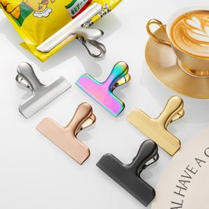 Clip à sac en métal pour cuisine, maison, bureau, fermeture hermétique, clips alimentaires en acier inoxydable, clip à chips avec logo personnalisé - Product Image 2