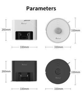 مكنسة Redkey R10 الروبوتية الذكية للمنزل، مصدر طاقة كهربائي، تنظيف رطب وجاف، نظام ملاحة LDS، بطارية، خزان مياه، لغة تشغيل أمريكية - Product Image 3