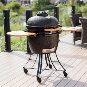 Auduplex rôtissoire Kamado 24 pouces en acier inoxydable cuisine extérieure barbecue/barbecue/barbecue d'intérieur