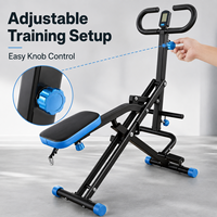 FLOWA 2026 Máquina de Ejercicio Profesional para Montar a Caballo, Acero de 1.5mm, Capacidad de 150kg, Entrenador de Abdominales para Gimnasio