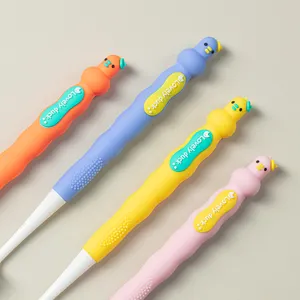 Premium Personalized Custom Cartoon Chicken Shaped Anti-Slip Supersoft Children Toothbrush