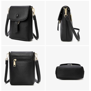Wholesale High Quality Women's <b>Soft</b> PU Mobile Phone <b>Bag</b> with Zipper Closure Short Length Anti-Theft Feature Polyester Lining - Product Image 2