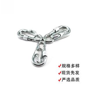 Mosquetón de hierro galvanizado en zinc con forma de calabaza de Zhejiang, tamaño 9, con tuerca de seguridad, hebilla de liberación rápida con resorte para exteriores - Product Image 4