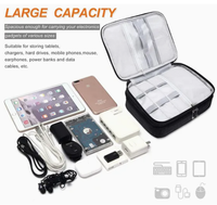 Organisateur de gadgets de voyage personnalisé, accessoires, câbles, sac de rangement pour tablette et ordinateur
