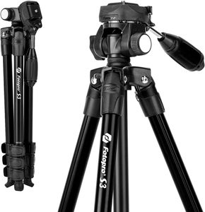 <span class=keywords><strong>Fotopro</strong></span> 60 "<span class=keywords><strong>trépied</strong></span> de voyage tête inclinable plaque de dégagement rapide téléphone appareil photo reflex numérique charge maximale 5,5 lb <span class=keywords><strong>trépied</strong></span> vidéo léger - Product Image 1
