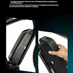 Vélo électrique puissant 350W 36V 8Ah avec cadre en alliage d'aluminium, pneus larges de 26 pouces, frein à disque, <span class=keywords><strong>VTT</strong></span> tout-terrain pour adultes avec écran LCD - Product Image 3