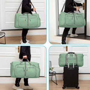 60L Travel Duffle <b>Bag</b> with Shoes Compartment Foldable Overnight <b>Bag</b> Water Resistant <b>Carry</b> <b>on</b> Weekend <b>Bag</b> for Women - Product Image 4
