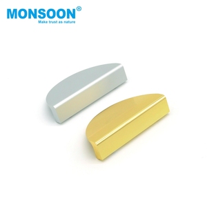 Furniture Hardware Household 64mm Half Moon Type <b>Handle</b> and Knobs Kitchen Cabinet Drawer <b>Door</b> Aluminum Alloy Edge <b>Pull</b> <b>Handle</b> - Product Image 3