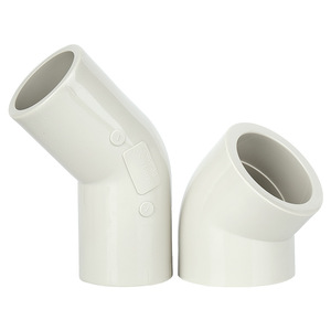 Raccords de tuyauterie en plastique résistant aux hautes températures Rongsheng PPH, soudés bout à bout, coude à 45 degrés, 32 mm, raccord de tuyauterie à fusion à chaud, raccord générique - Product Image 1