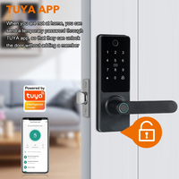 Serrures de porte intelligentes numériques électroniques à empreintes digitales, étanches, sécurisées, avec clés Tuya Wifi intelligentes