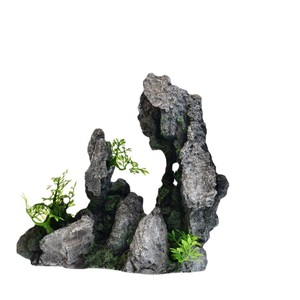 Artificial Rockery Aquarium Decoration Resin Simulation Ornament Chinese Style Fish Tank Landscaping 27cm Height Freestanding - Product Image 3
