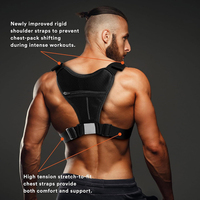 Fitdom Geïnspireerde Tactische Sport Borsttas voor Heren, Modieus Utility Pouch Vest met Ingebouwde Telefoonhouder voor Workouts, Fietsen en Wandelen