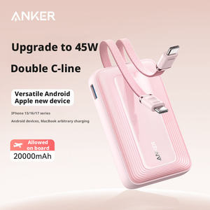 อันเคอร์ อันเคอร์แบตสำรองแบบสองสา<span class=keywords><strong>ย</strong></span> 45W ชาร์จเร็<span class=keywords><strong>ว</strong></span> แหล่งจ่า<span class=keywords><strong>ย</strong></span>ไฟมือถือ 20000 มิลลิแอมป์ A110M - Product Image 1