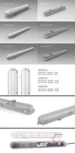 Промышленная мастерская линейная светодиодная лампа, 2 фута, 20 Вт, 4 фута, 40 Вт, 60 Вт, 8 футов, 80 Вт, IP65, водонепроницаемая, для затемнения гаражей - Product Image 5