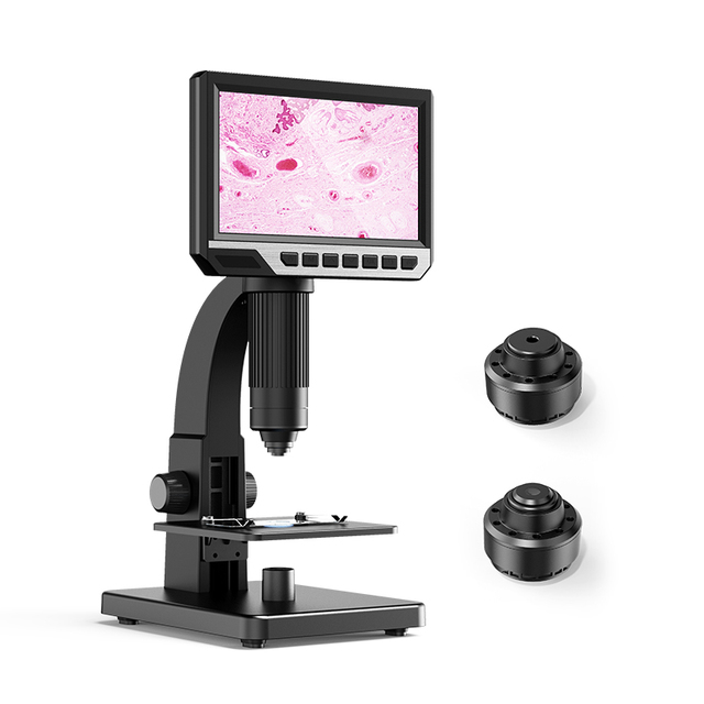 Adult Electron Microscope 40X-2000X Magnification USB Camera 7-inch IPS Screen 12MP Resolution LED Illumination Video Recording