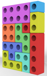 Blocs en mousse souple en forme de <span class=keywords><strong>Tetris</strong></span> - Piscine à mousse et blocs d'escalade pour enfants - Blocs de construction pour un jeu sûr et un empilage créatif - Product Image 4