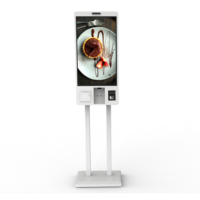 Sistema de Pago con Pantalla Digital LCD para Autoservicio, Menú Digital, Versión de Escritorio para Restaurantes de Comida Rápida