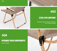 Chaise pliante compacte en acier au carbone au design moderne, portable pour l'intérieur/l'extérieur/le camping/la salle de sport, meubles pour le salon/la chambre