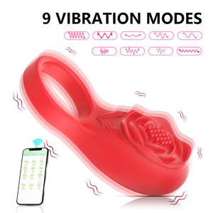 Vibromasseur de stimulation de la prostate de conception rose d'anneau de jouet sexuel adulte avec l'éjaculation de retard comporte la vibration de stimulation clitoridienne - Product Image 2