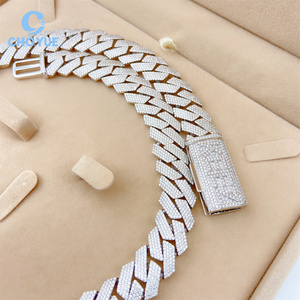 Hip Hop Style Trend 15MM <b>Iced</b> <b>Out</b> VVS Moissanite Diamond Cuban Link <b>Chain</b> 925 Sterling Silver Fine Jewelry Necklace - Product Image 4
