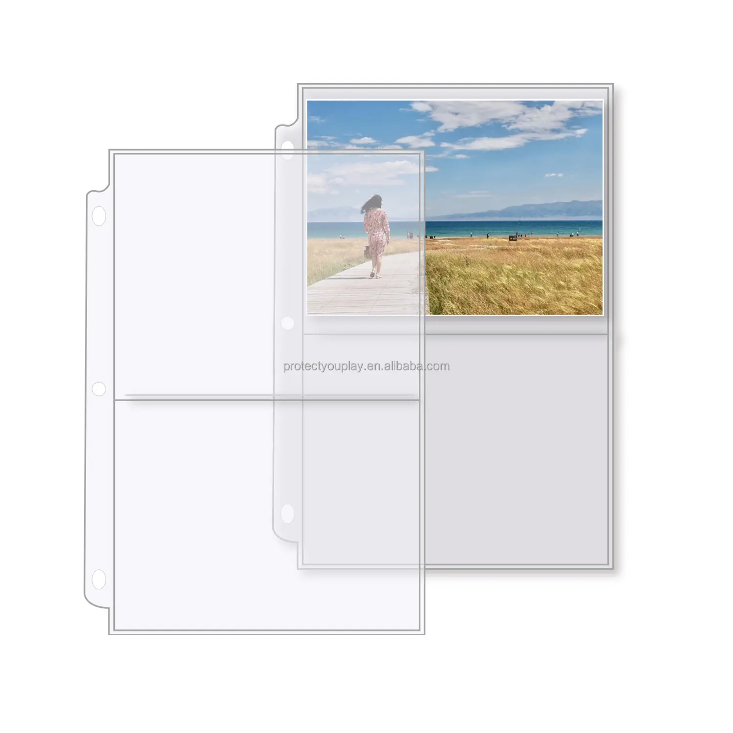 Crystal Clear 2 Pocket 5x7 Foto Seite Ersatz Innenseiten für 3 Ring Photo Binder Album