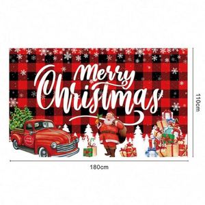 Décorations de fête de Noël, fournitures de décoration de fête, bannière en tissu polyester, guirlande, 180*110 cm - Product Image 3