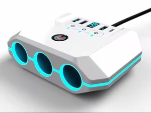 Qc3.0 120W Nhanh Chóng Sạc 3 Ổ Cắm + 1 USB Điện Thoại Di Động Car Charger Adapter 12/24V Du Lịch Xách Tay Xe Thuốc Lá Nhẹ Hơn Splitter - Product Image 2