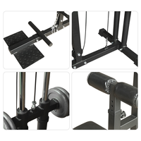 Appareil de fitness : Machine à tractions dorsales avec siège, Tour de traction dorsale, Machine à poulies pour tractions et abaissements (haute et basse)
