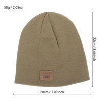 Bonnet unisexe en tricot jacquard de haute qualité avec étiquette en cuir et bouton, style urbain et sportif, pour jeunes et couples, vente en gros