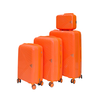 Gran oferta, Maleta de viaje, bolsa de equipaje, bolsas de viaje y maletas duraderas de PP, proveedor, juego personalizado de 4 maletas de viaje