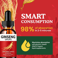 Extrait Liquide de Ginseng Rouge Panax Entier Actif pour Adultes – Soutien Immunitaire et Énergie – Approvisionnement Direct Usine