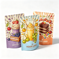 Sachets refermables en Mylar imprimés flexo, en aluminium, personnalisés pour biscuits et snacks, avec couleurs sur mesure