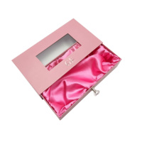 Boîtes cadeaux en papier à perruques à tiroir de luxe avec fenêtre transparente Boîtes d'emballage pour soins de la peau cosmétiques Boîtes cadeaux coulissantes