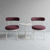 Chaise de réception empilable en tissu avec structure métallique, couleur noire ou blanche, pour mariage, événement ou restaurant