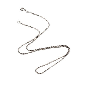 批发纯银S925麻绳链简约男女件纯银电镀18k金项链饰品 - Product Image 1