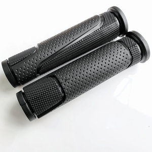 Puños para manillar de bicicleta, 13 cm, 22,2 mm de diámetro interior, PVC suave, negro, para bicicletas de montaña - Product Image 1