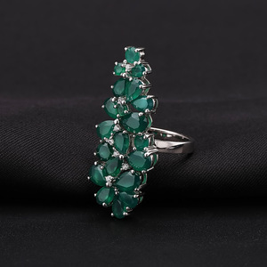 Anillos de Plata 925 con Incrustaciones de Cristal y Piedras Preciosas, Estilo Vintage para Mujer, Anillo de Boda, Fabricante Directo de Hong Kong, Disponibles en Stock - Product Image 3